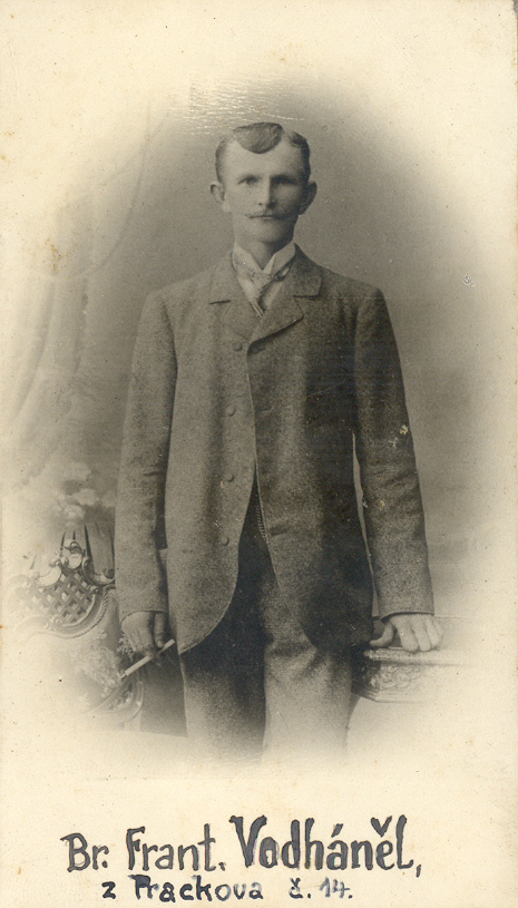Br. František Vodháněl z Prackova čp. 14, *2.12.1868, +20.5.1953, spoluzakladatel Sokola ve Vesci 